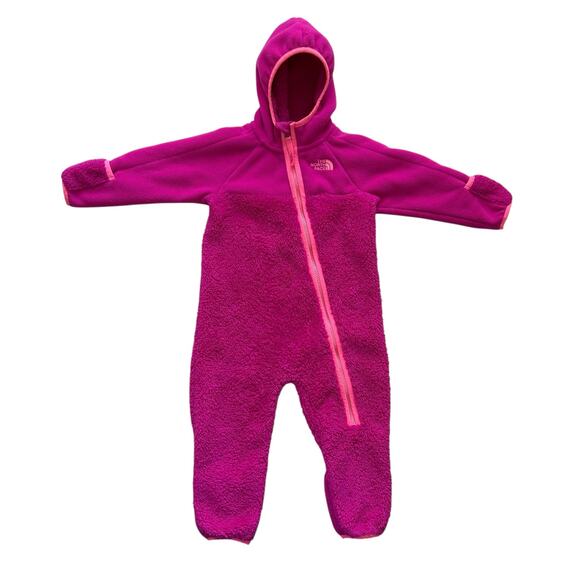 The North Face Pink Fleece Bunting Size 12-18m - Picture 1 of 5